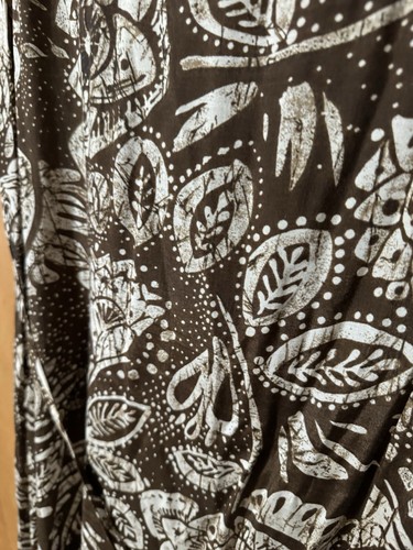 VTG Newport News Maxi Floral Dress Layered Button Front Brown & Cream Cottage 18 - Picture 22 of 24