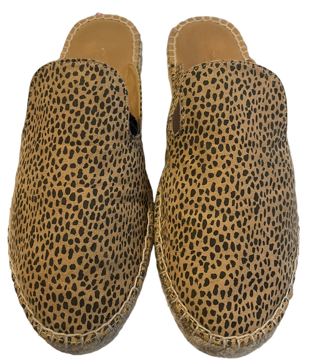 Women's clara leopard espadrille flat sale mules