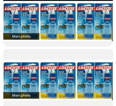 12 New 2.7oz LOCTITE Clear Silicone WATERPROOF Sealant Aquarium Sink Glass