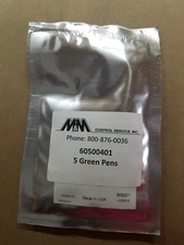 NEW Partlow green chart pens, 5 pack 60500401