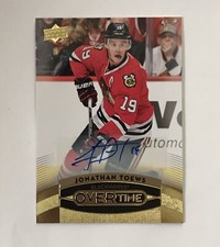 Jonathan Toews Auto 2015-16 Upper Deck Overtime Hockey Chicago Blackhawks RARE 