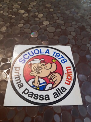 POPEY First Moves to Upim Original Vintage Advertising Sticker 