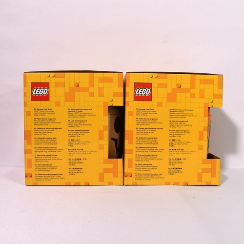 LEGO Halloween Pumpkin Jack O Lantern AND Skeleton Skull Storage Heads Small 922 - Picture 2 of 8