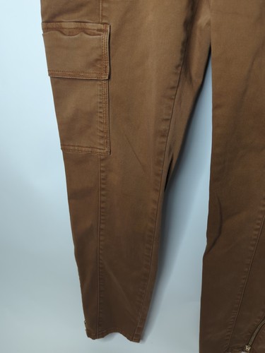 White House Black Market Women's Camel Skimmer Cargo Pants Size 10 Ankle Zipper - Picture 5 of 20