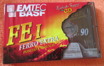 BASF EMTEC FE I 90 Ferro Extra MC Audiokassette Leerkassette NEU & OVP