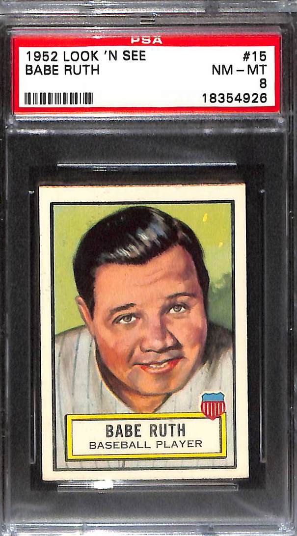 1952 Topps Look N See #15 BABE RUTH PSA 8 NM-MT 18354926 