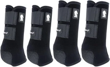 Classic Equine Small Legacy2 Horse Front Hind Sports Boots 4 Pack Black