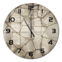 Elegante Wanduhr Mit FließEnden Zeigern Steinmauer Schwarze Zeiger Fi60 Cm