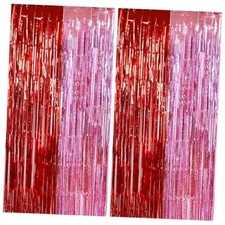 Valentine's Day Door Streamers,Red and Pink Photo 3.28 ft x 6.56 ft Red Pink