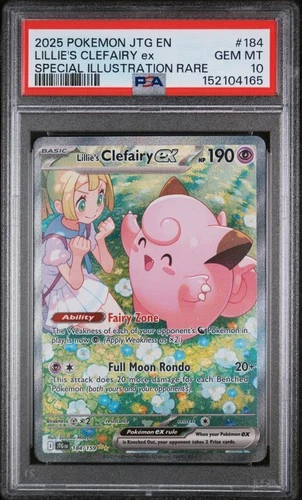 2025 Pokemon Journey Together Lillie's Clefairy Ex #184 PSA 10 Spcial Illus Rare