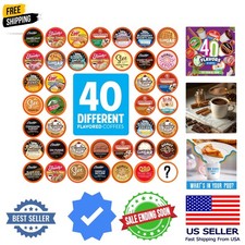Flavored Coffee Pods Compatible with Keurig K Cup Brewers, Assorted Variety P...