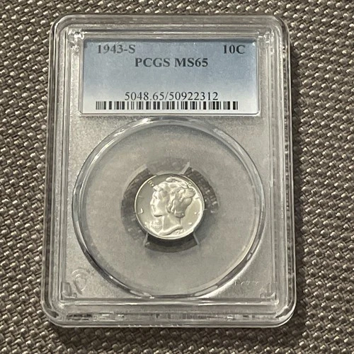 1943-S Mercury Dime MS65 PCGS Blue Label