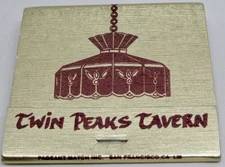 Twin Peaks Gay Tavern 401 Castro Street SAN FRANCISCO California FULL Matchbook