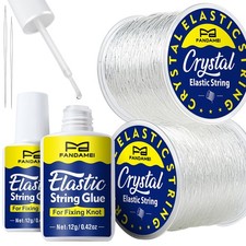 FANDAMEI Elastic String for Bracelets Making Kit, 1mm 0.8mm Clear Bracelet St...