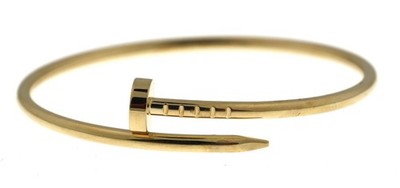 Cartier Juste Un Clou 18k Yellow Gold Small Bracelet Size 14 COA Receipt $4.5K