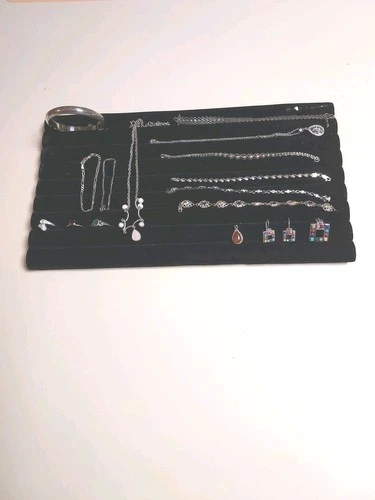 Vtg lot of (16) 925 Assorted Pcs Bracelets, Necklaces/ Pendants, Rings,&Earrings