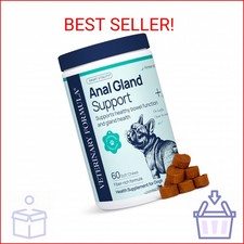 Veterinary Formula Anal Gland Support for Dogs   Vet-Formulated No Scoot Chews w