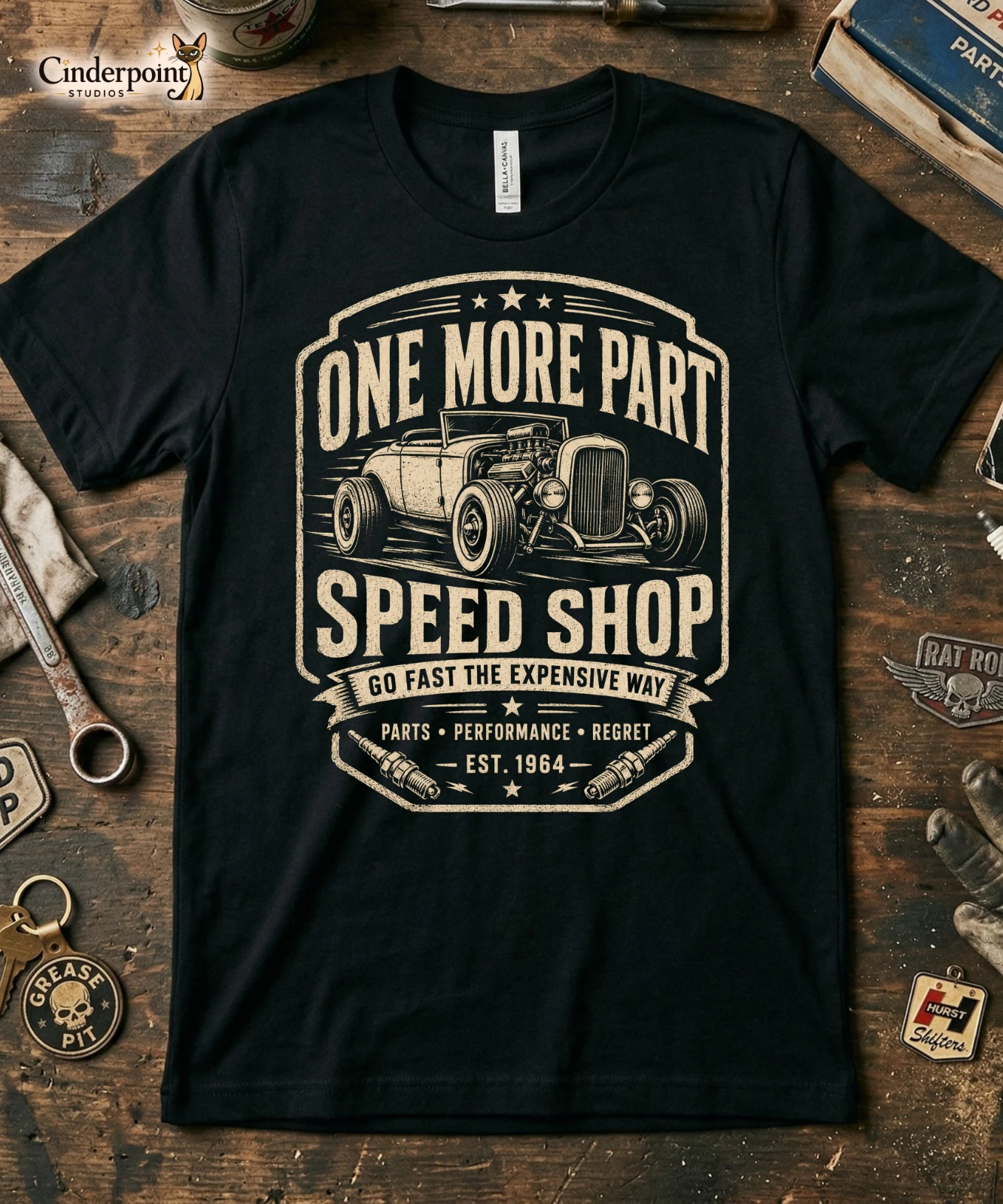 One More Part Speed Shop Shirt Funny Hot Rod Gearhead T-Shirt Dad Gift Tee XS-5X