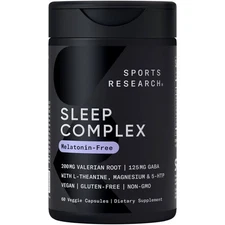 Sleep Complex w/ Valerian Root GABA & Magnesium - Natural Sleep Aid Relaxation