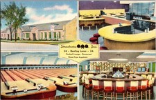 Strachota's Milshore Bowl Milwaukee WI  Bowling Lounge Restaurant Linen Postcard