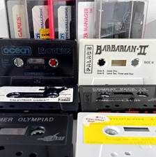Commodore 64 Game Cassettes Vintage C64 Multi Listing Choose Your Games image