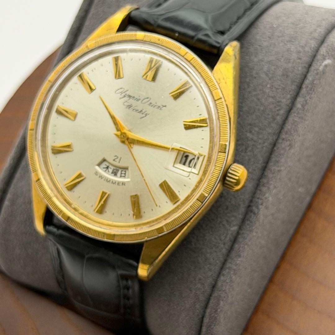 Orient Gold Weekly White Date Watch Overhauled Ru… - image 2