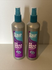 Rave 4X Mega Hairspray with ClimShield - Unscented, 11oz 2 Pack