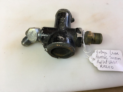 Vintage Lear Romac Suction Relief Valve RA2110 Untested