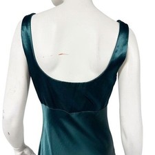 Womens Vintage 90's Green Satin Prom Dress