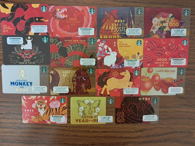 COMPLETE SET 15 CHINESE STARBUCKS NEW YEAR 2012 to 2026 LIMITED