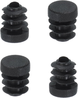Lamellenstopfen Rund 12.7Mm, 4 StüCk Runde Endkappen Aus PE Kunststoff Rohrstopf
