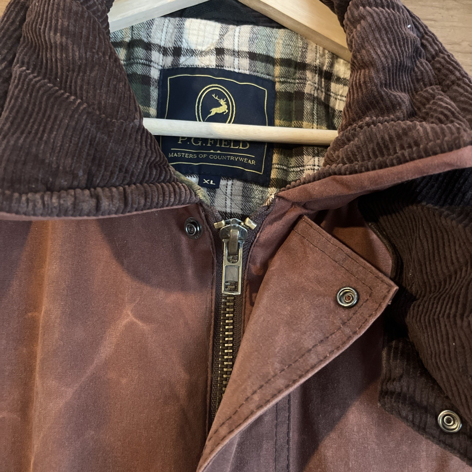 PG Field Heritage Mens Heavyweight Waxed cotton Field Coat made in UK country XL image 4