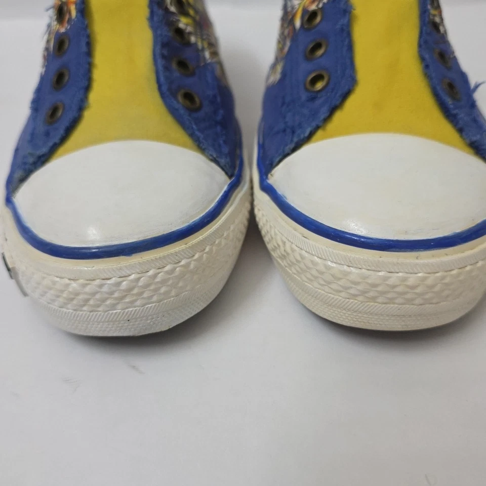 Vintage Grunge Y2K Tiger Blue Ed Hardy No Lace Slip On Shoes Size 10 Clean! - Image 3 of 4