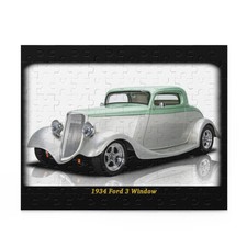 Iconic 1934 Ford 3 Window Hot Rod Temp Puzzle 120 pcs   Classic Car