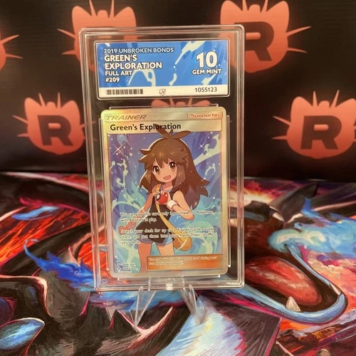 2019 Unbroken Bonds Green’s Exploration Full Art #209 Ace 10 Gem Mint