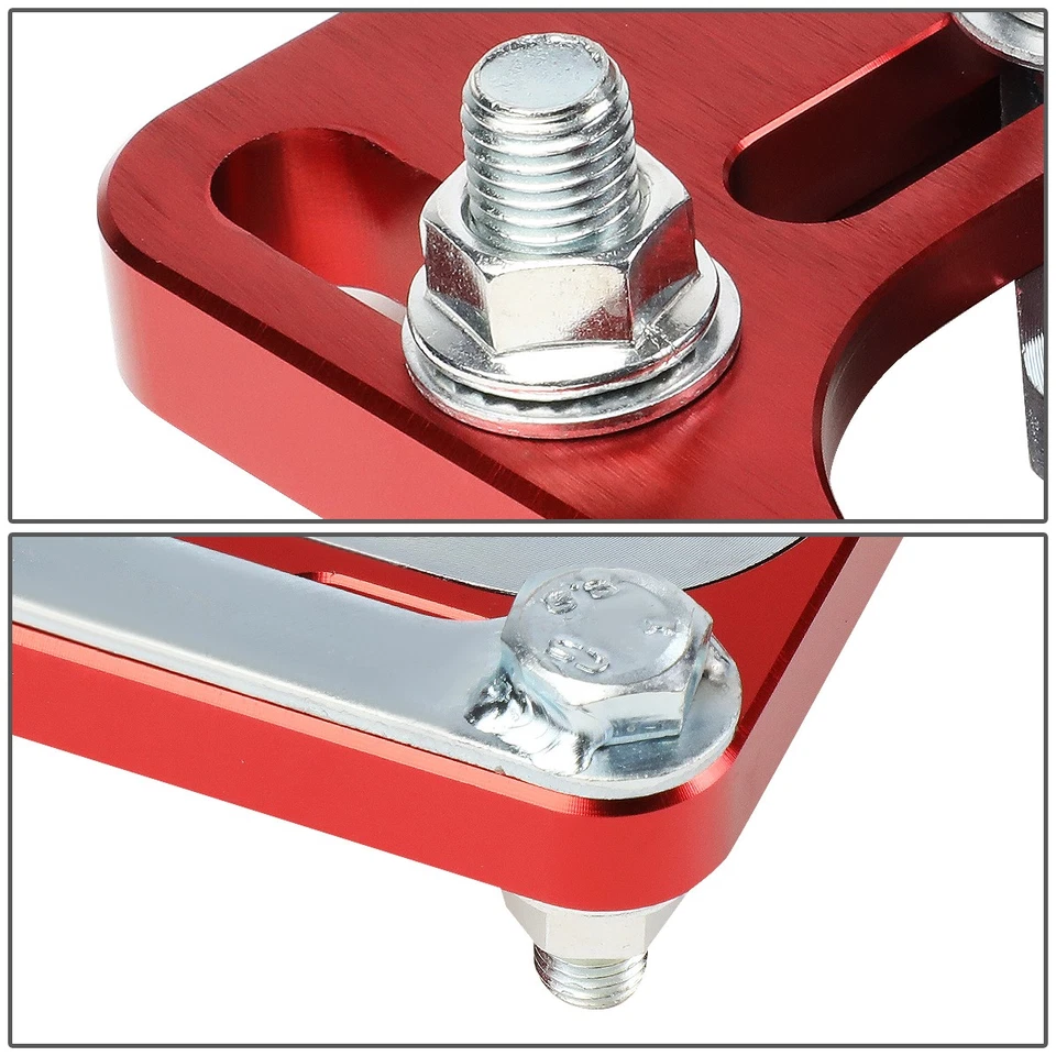 ДЛЯ 94-04 FORD MUSTANG +/- 2,5 РЕГУЛИРУЕМОЕ ВЫРАВНИВАНИЕ ПРОГИБА ЛИТЕЙНЫЕ ПЛАСТИНЫ КРАСНЫЙ - Изображение 4 из 4