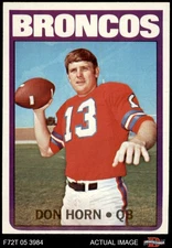 1972 Topps #178 Don Horn Broncos San Diego St 7 - NM