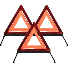 Reflective Safety Warning Triangles Emergency Roadside Kit Collapsible 3Pack DOT