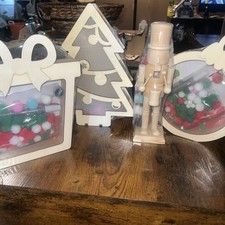 DIY Wooden Christmas Craft Kits, 4 Designs, Light up, Kids Crafts,