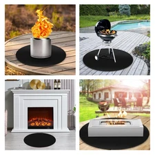 20" Round Under Grill Mat 4-Layer Fire Pit Fireproof Pad for Deck Patio Smokers