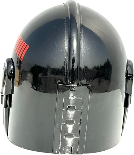 Mandalorian Red & Black Steel Helmet with Liner | LARP Cosplay Movie Armor Mask - Picture 6 of 6