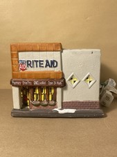 Lighted Rite Aid Pharmacy Ceramic Store Christmas Village Store #1074 Lemoyne PA