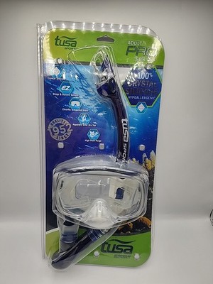 Tusa Sport Pro Series Imprex 3D Blue Kapalua Snorkel Mask Combo Blue  UCT3325CBL