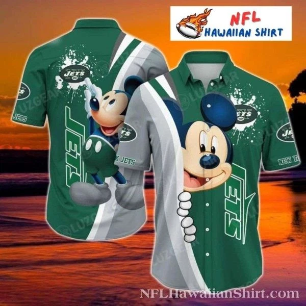 New York Football Mickey Jetsetters Hawaiian Shirt