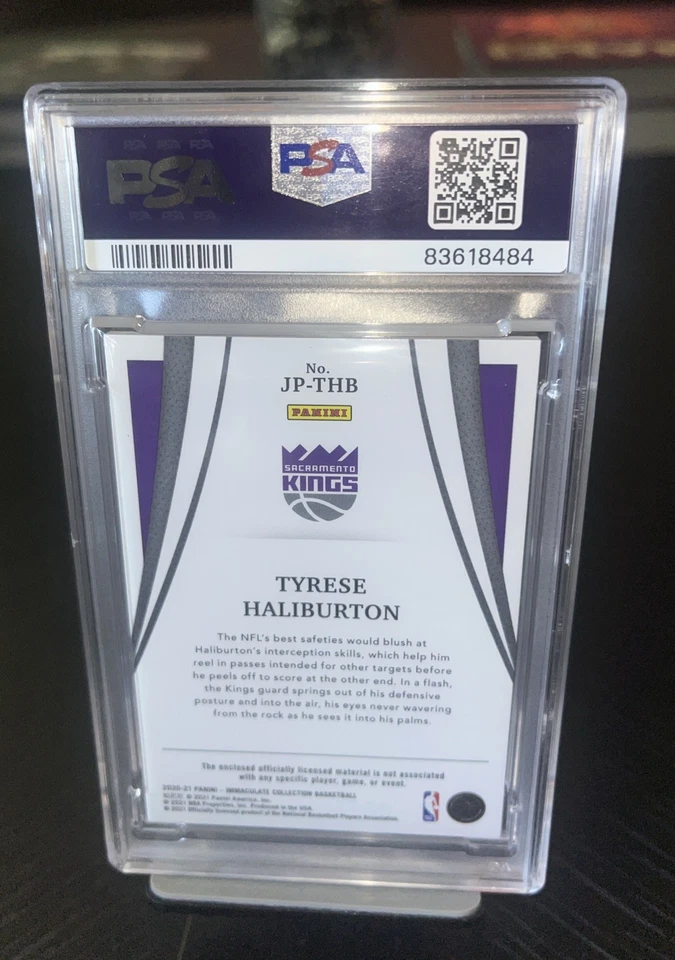 2020 Immaculate - Jumbo Patches Nameplate Tyrese Haliburton RC JP-THB /10 SSP - Image 2 of 2