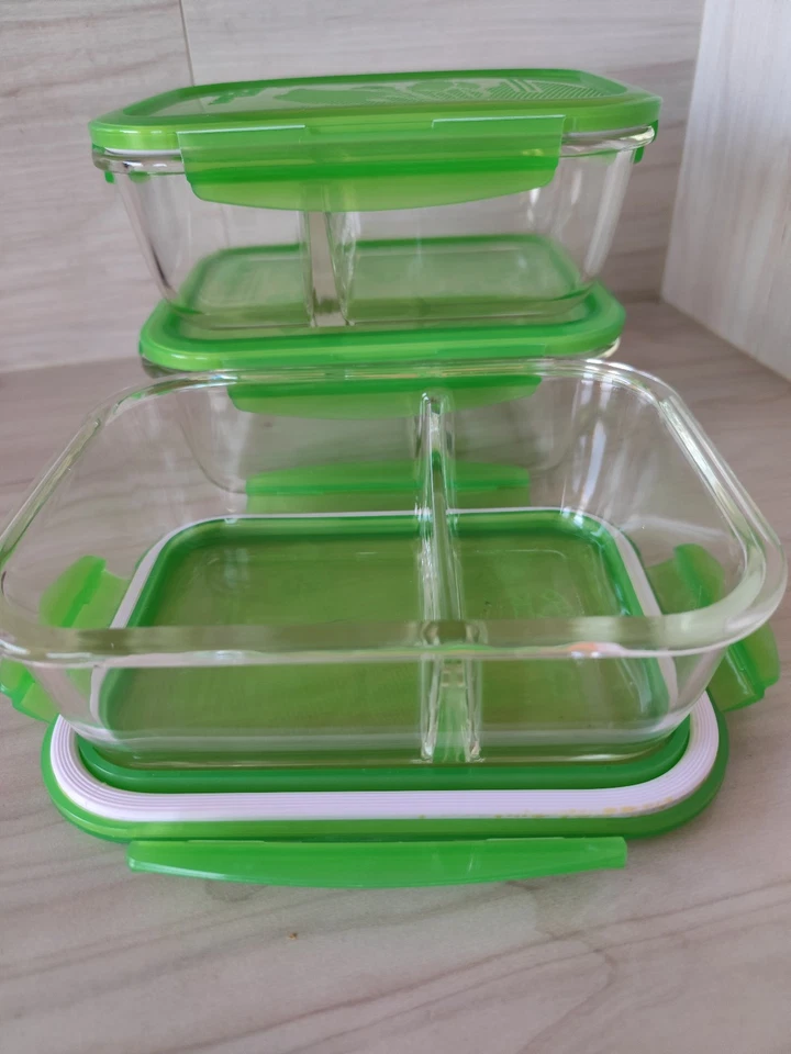 3-teilige Aufbewahrungsbox mit Deckel - Bild 1 von 2