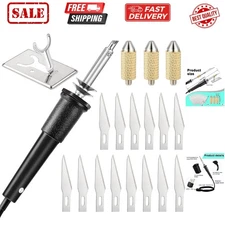19 Pieces Electric Hot Knife Cutter Tool, Multipurpose Hot Knife Stencil Cutt...