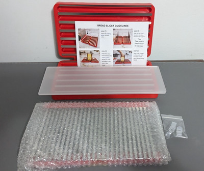 Stainless Steel Bread Slicer, Foldable Open Box