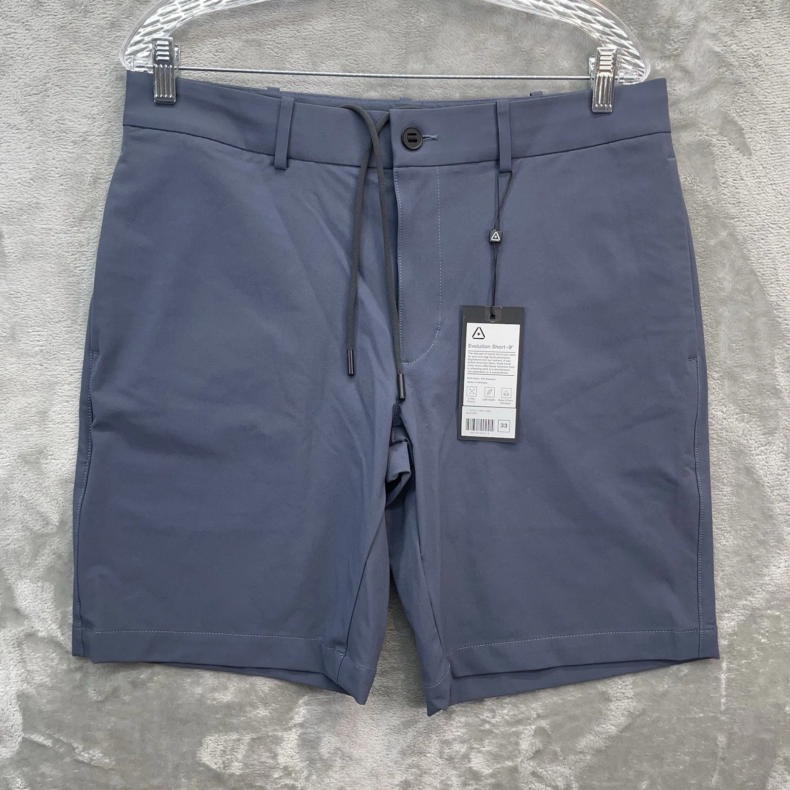 Western Rise Evolution Shorts men's size 33 workwear hike 4 way stretch 9" blue
