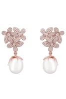 Latelita Perlenohrringe RoséGold Weiß Silber 925 Sterling Silber
